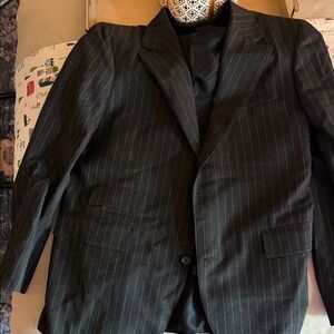 Brooks Brothers Charcoal Pinstripe Suit Jacket 100% Wool
